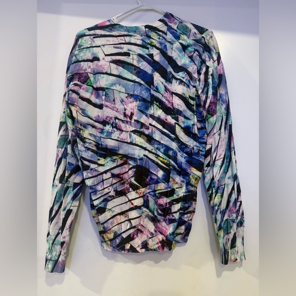 Robert Graham Time Traveller Cotton Linen Abstract Print Sweater Size M - Picture 4 of 6